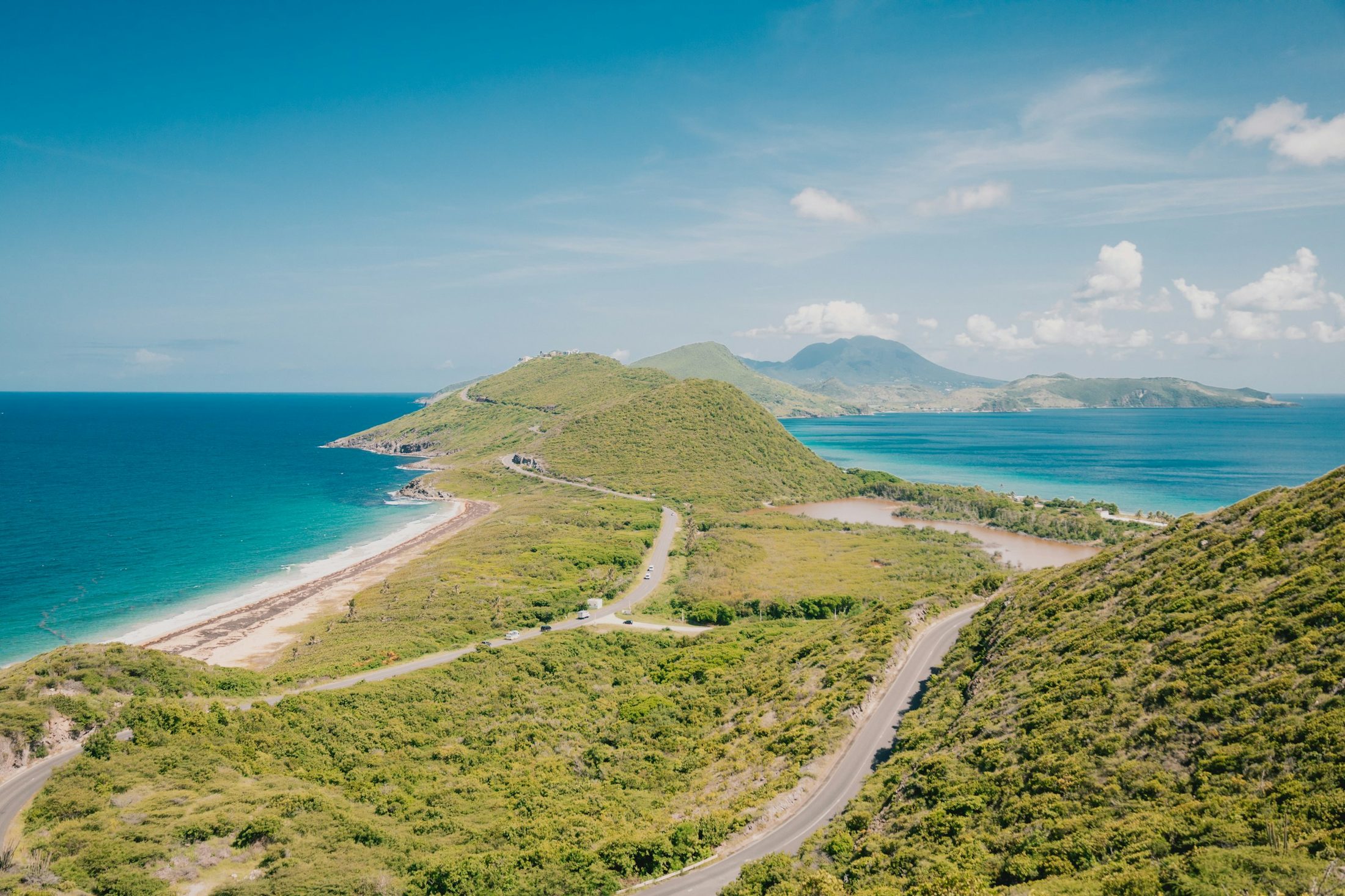 The southeastern peninsula and coast of St. Kitts