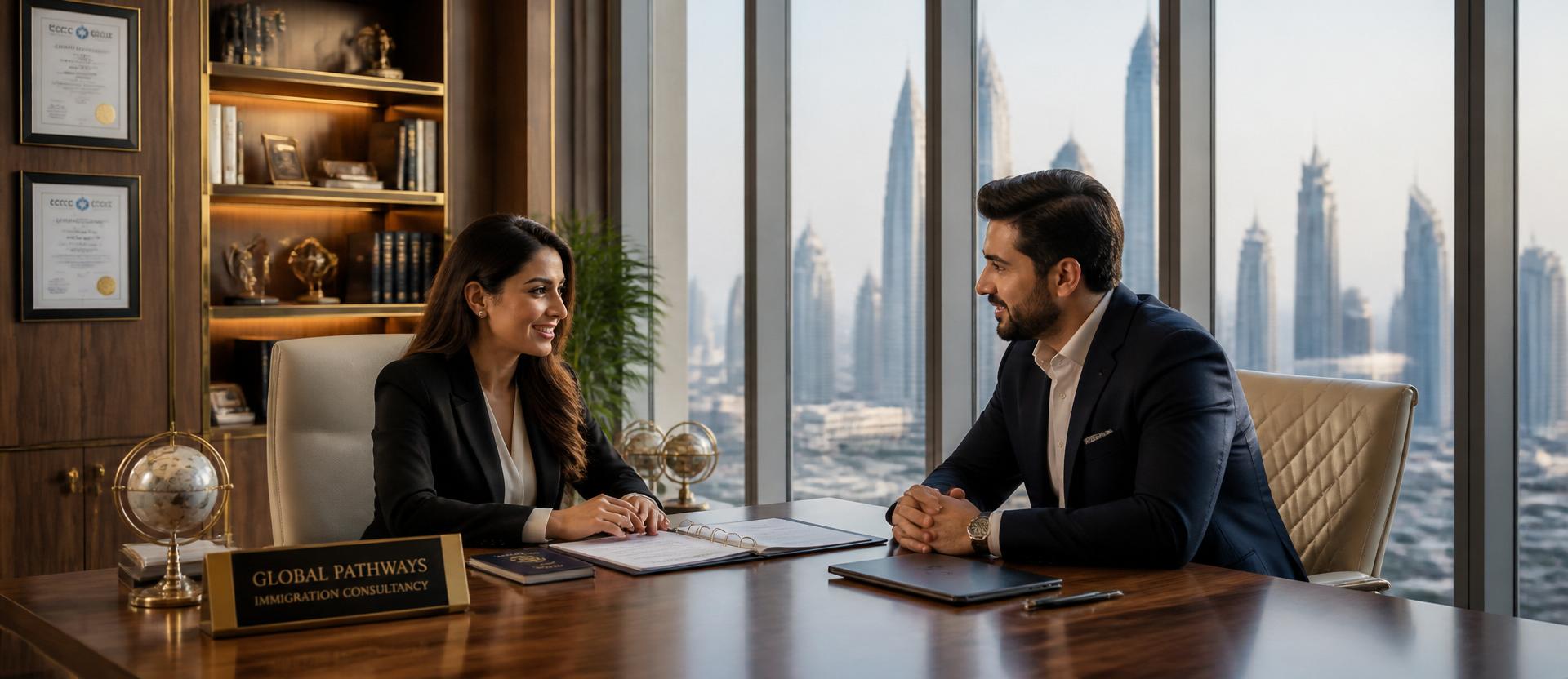 Consultants meeting with clients