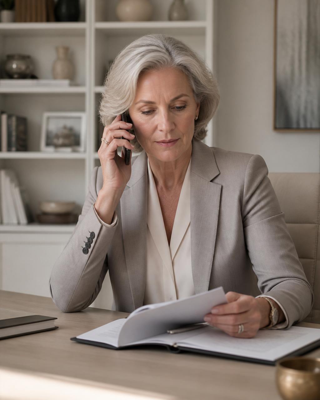 Senior Veritas advisor speaking with a client by phone